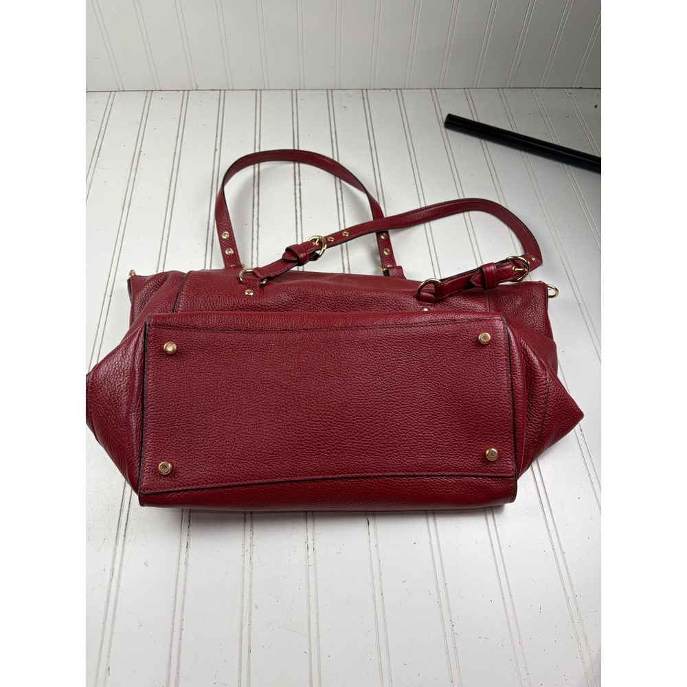 Coach Vintage Y2K Kleo Carryall Red Leather Shoulder Bag Tote - Picture 3 of 12